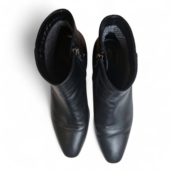 Aquatalia Weatherproof Women's Black Fuoco Calf Leather Ankle Boots 8 - Picture 4 of 10